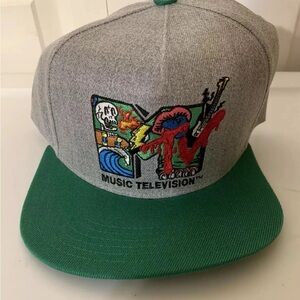 MTV Gray and‎ Green Logo Snapback